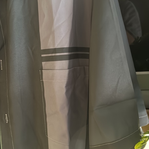 Plus Size Lapel Mens Hawaiian Shirt Block Color Button Down Shirts, - Picture 3 of 6